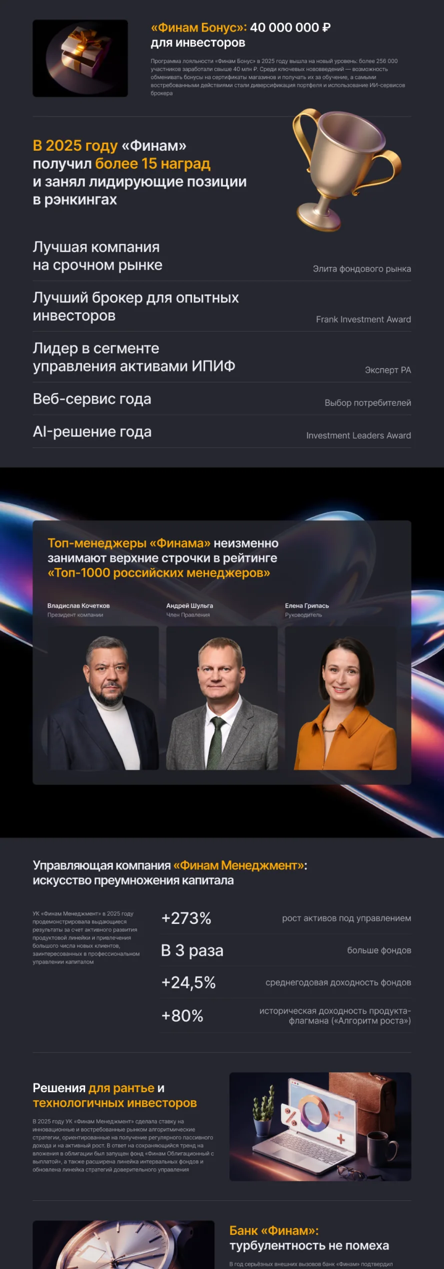 Finam product page example four